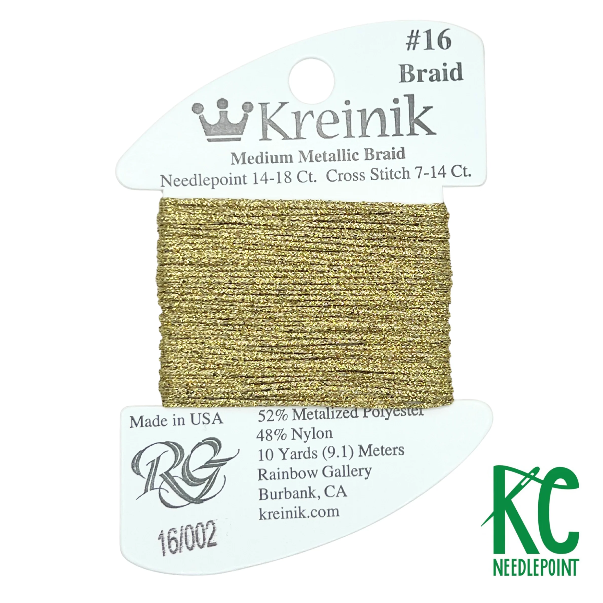 Kreinik Card Size 16 002 Gold