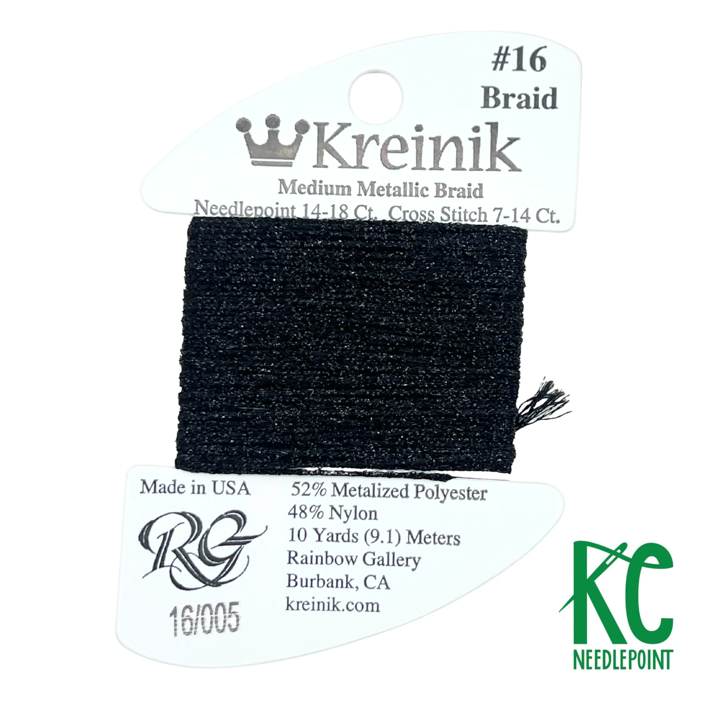 Kreinik Card Size 16 005 Black