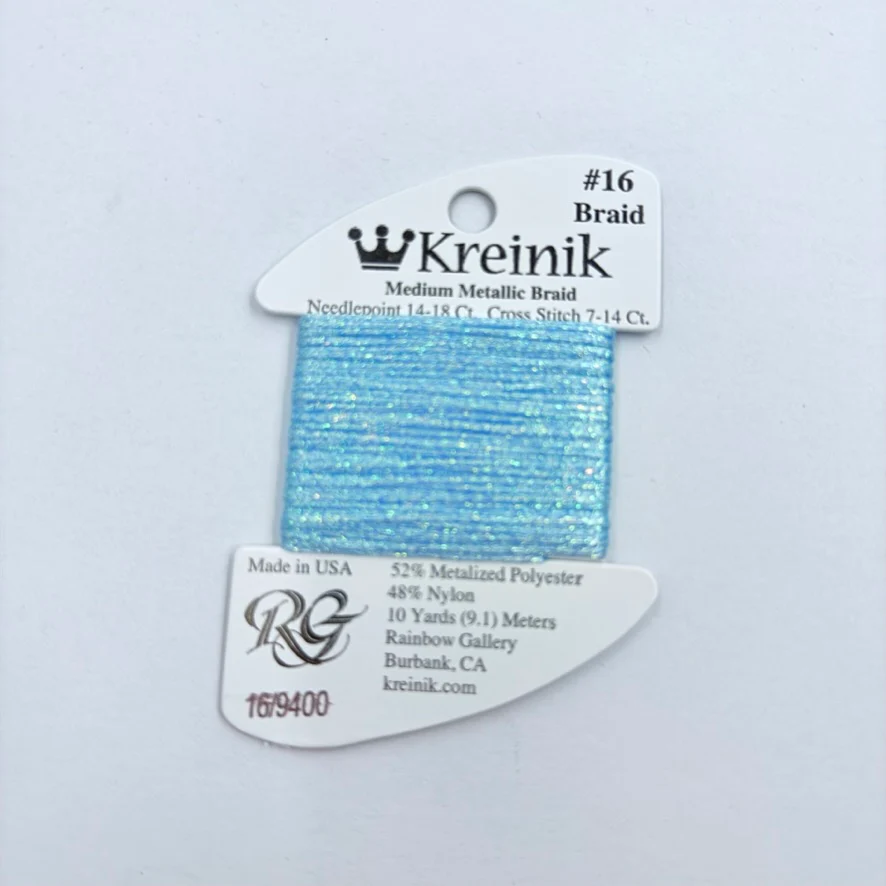Kreinik Card Size 16 9400 Baby Blue