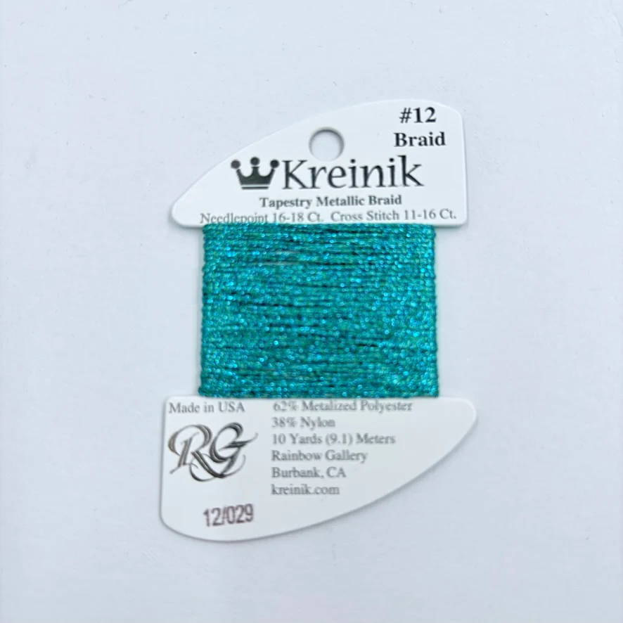 Kreinik Card Size 12 029 Turquoise