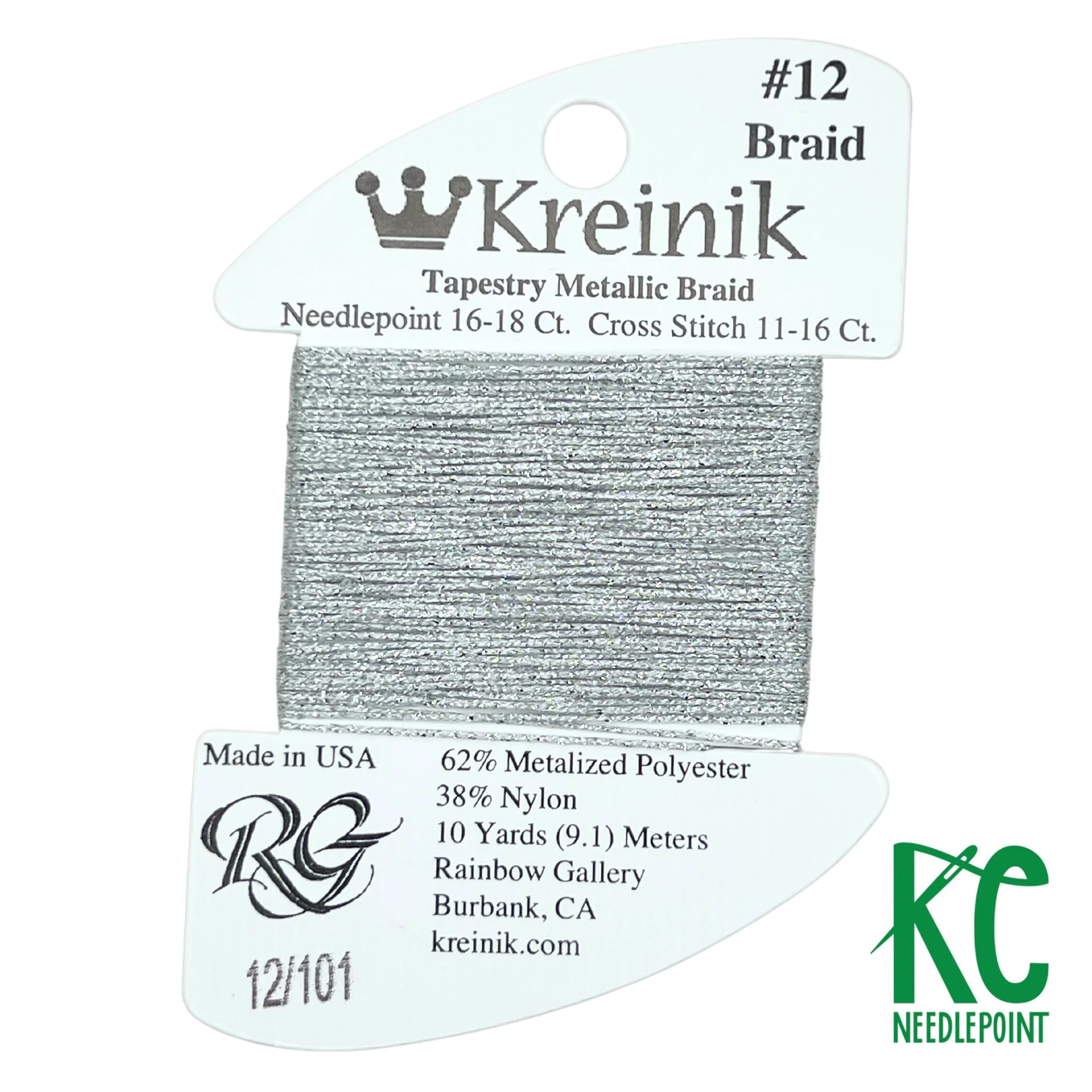 Kreinik Card Size 12 101 Platinum