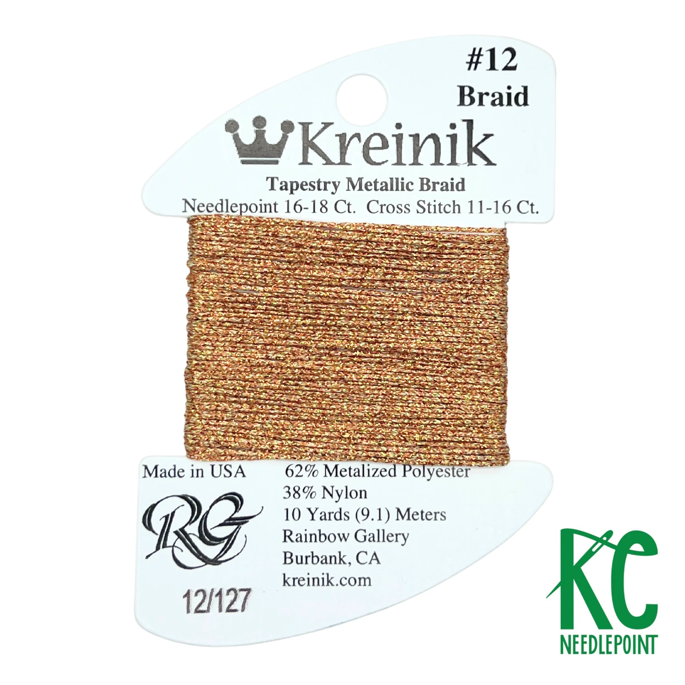 Kreinik Card Size 12 127 Yellow Orange