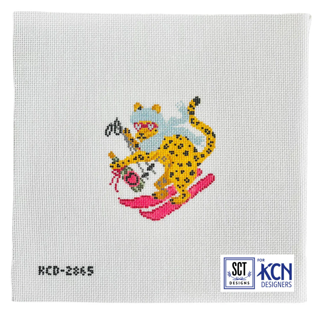 La Dolce Vita - Alpine Leopard Needlepoint Canvas