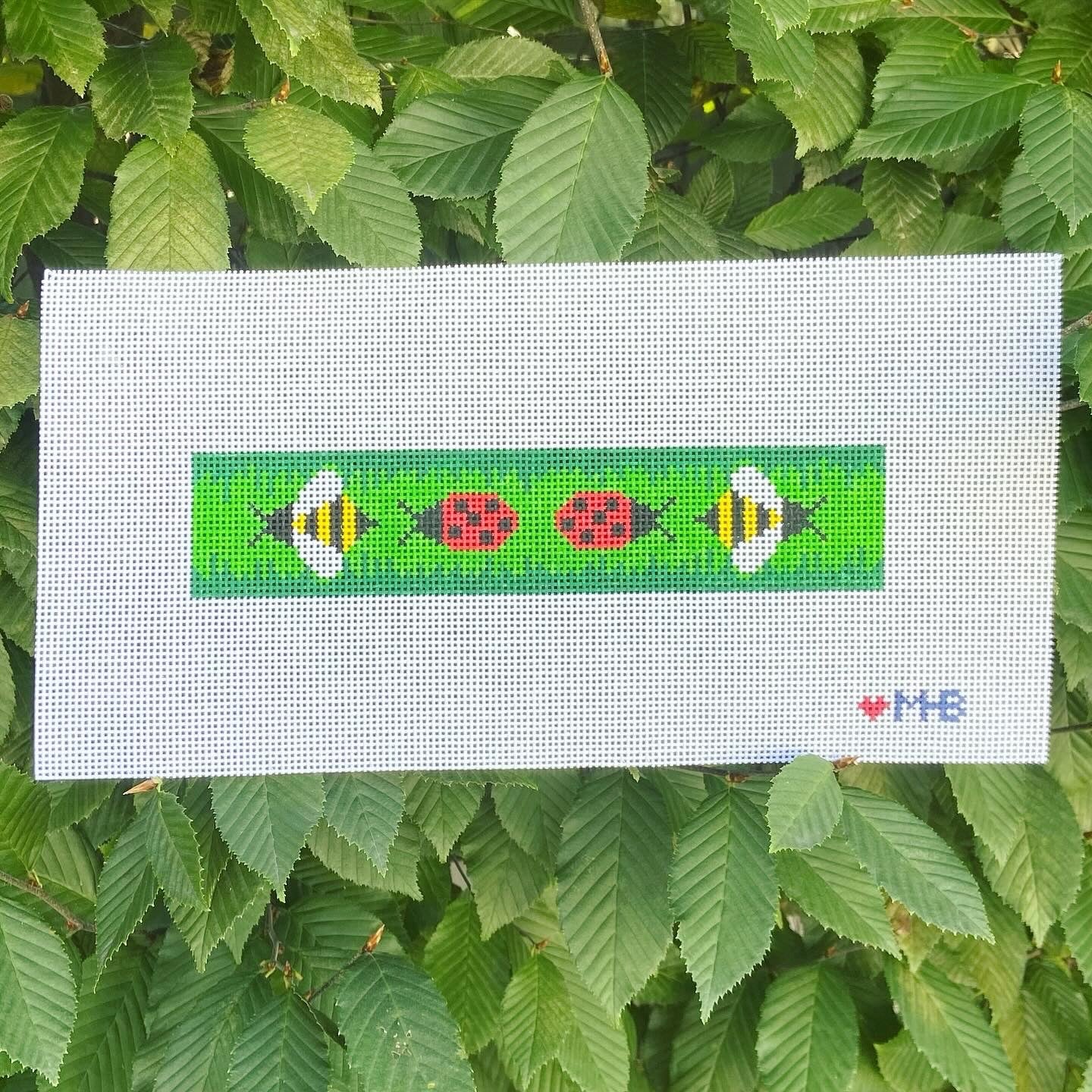 Ladybug and Bee Key Fob Canvas