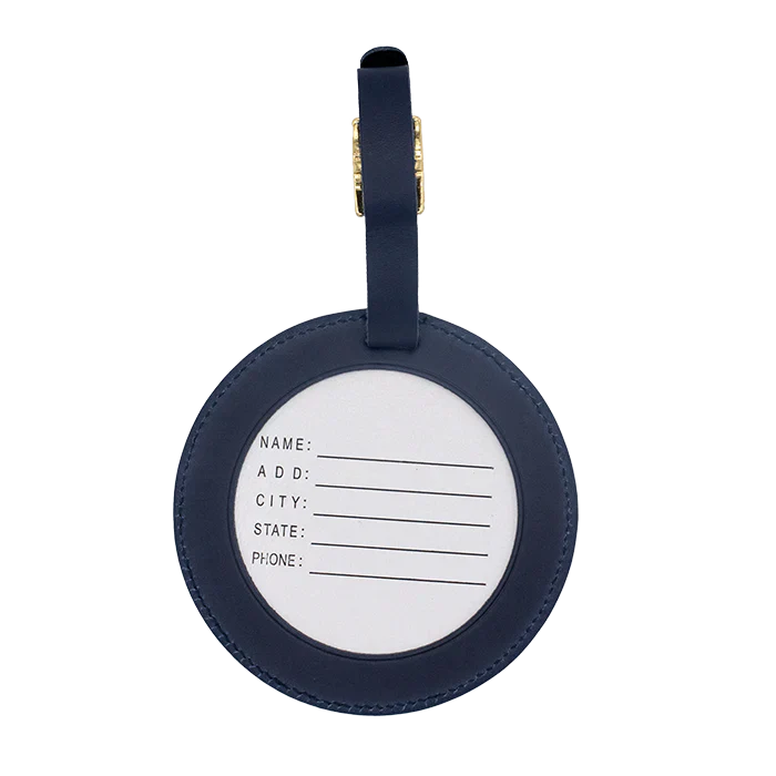 Round Leather Luggage Tag - Image 9