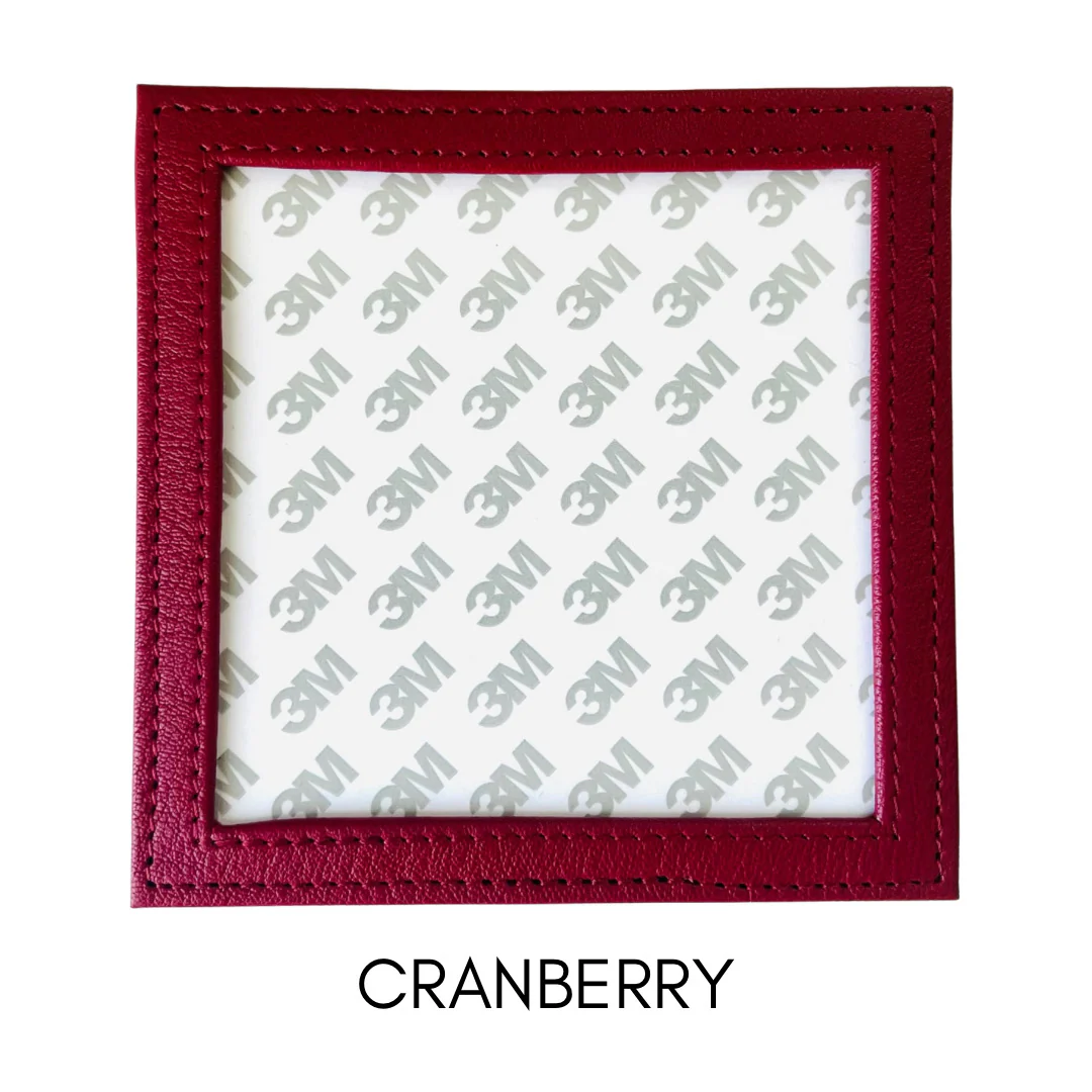 Square Leather Self Finishing Coaster - Image 4
