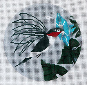 Little Sipper Round Canvas