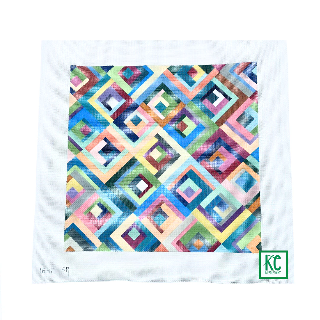 Log Cabin Askew Quilt Canvas