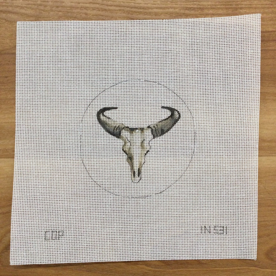 Longhorn Round Canvas