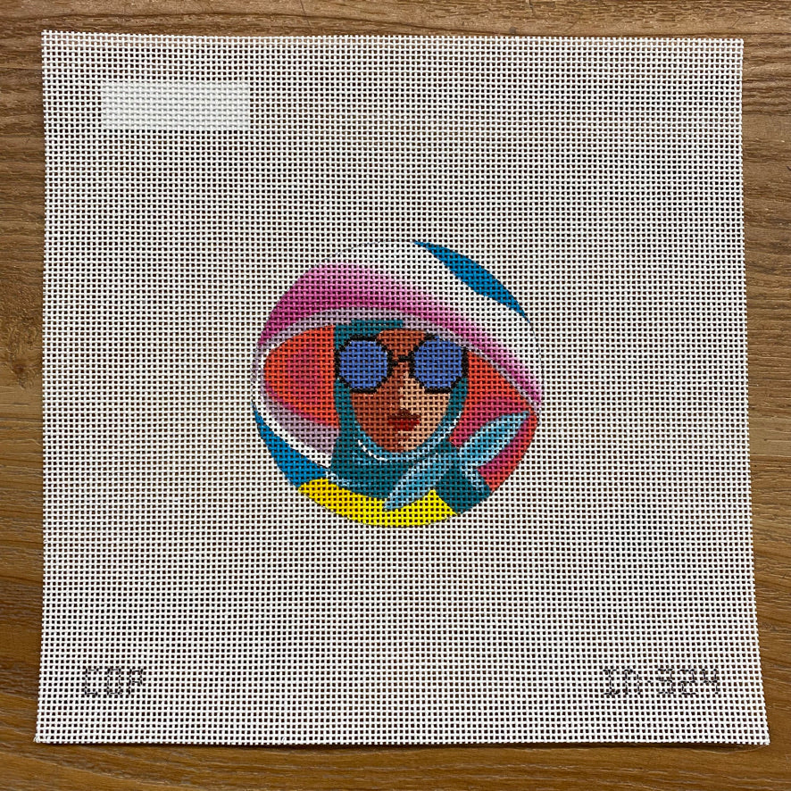 Looking Glass Lady Round Canvas