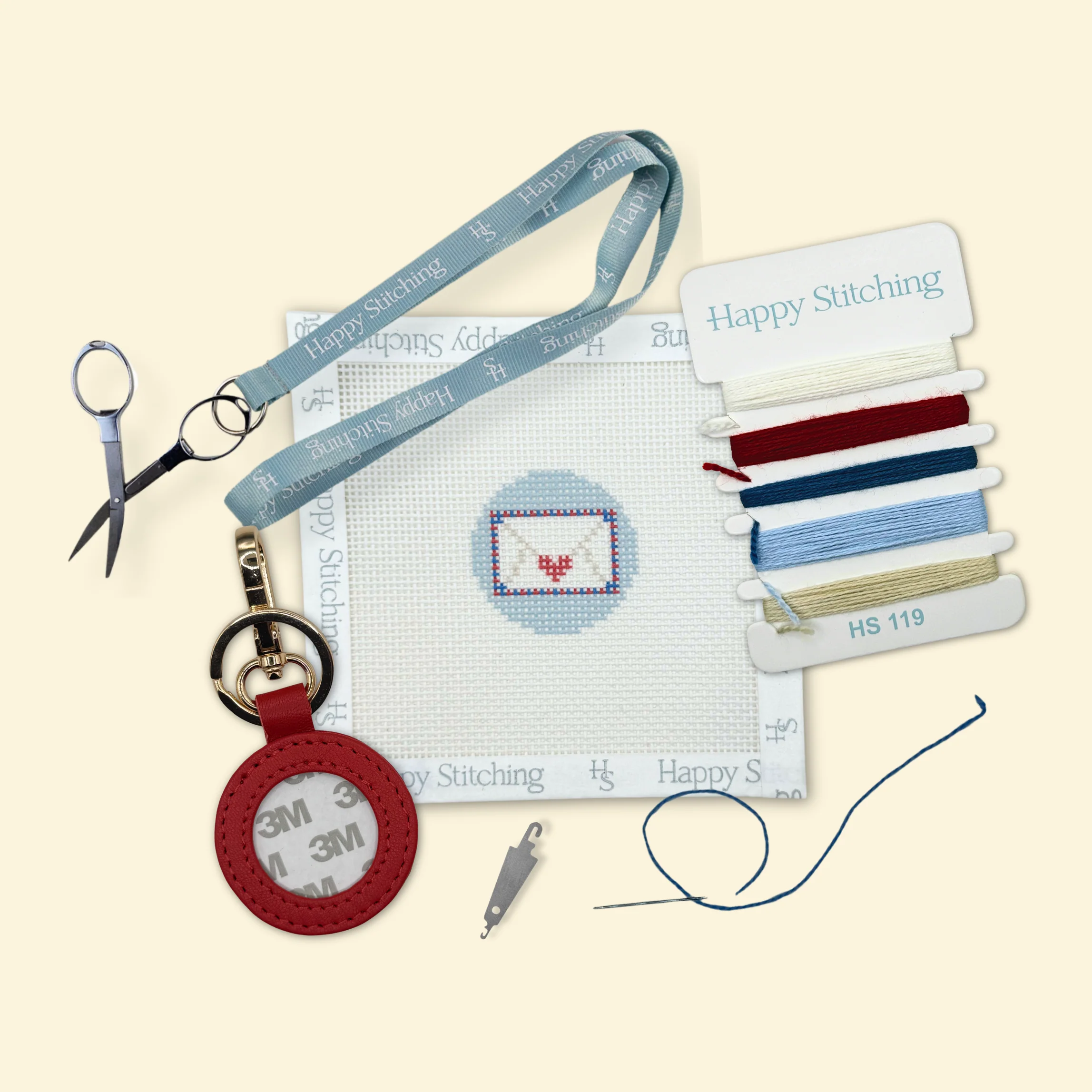 "Love Letter" Happy Stitching All-In-One Key Fob/Bag Tag Kit