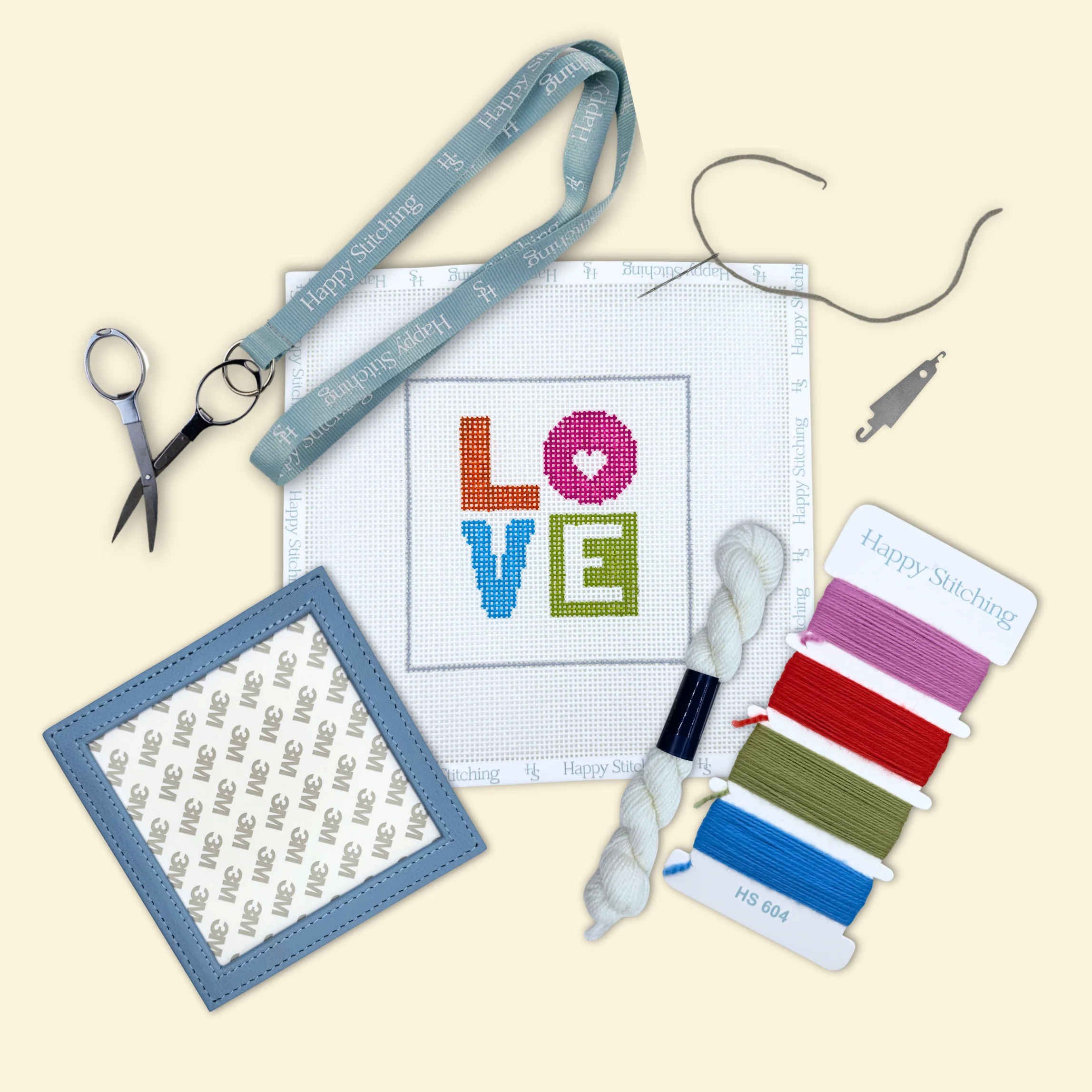 "Love Stack" Happy Stitching All-In-One Coaster Kit