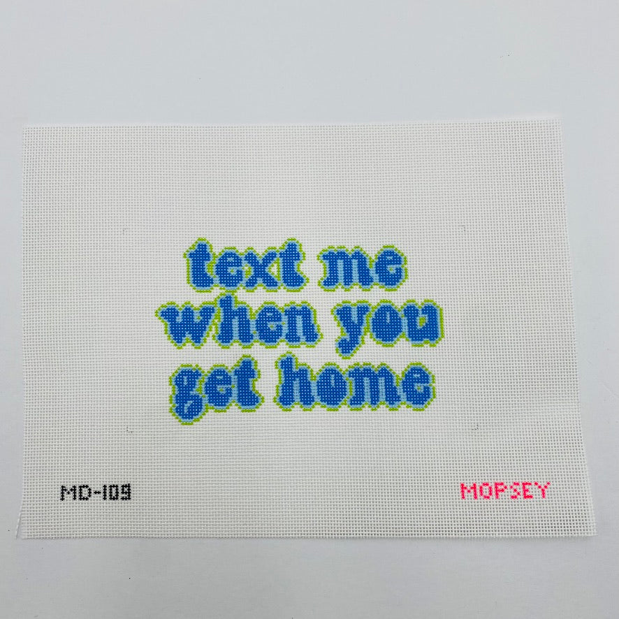 text me when you get home Canvas