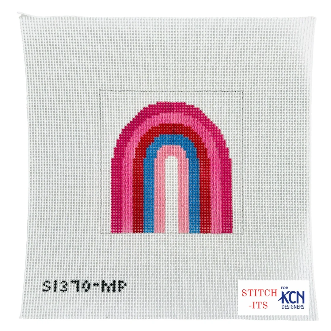 Mauve/Pink Rainbow Square