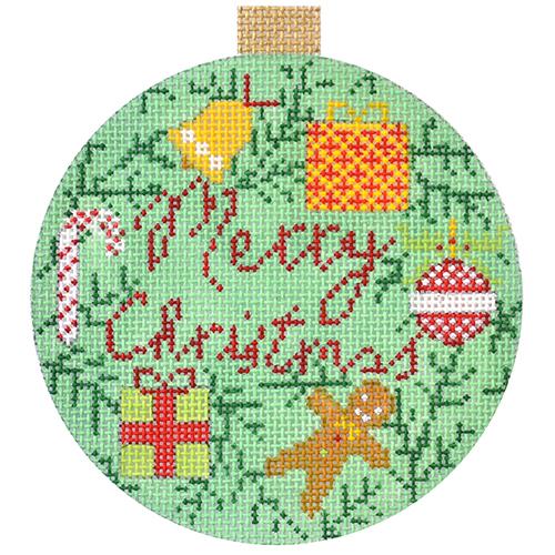 Merry Christmas Round Canvas