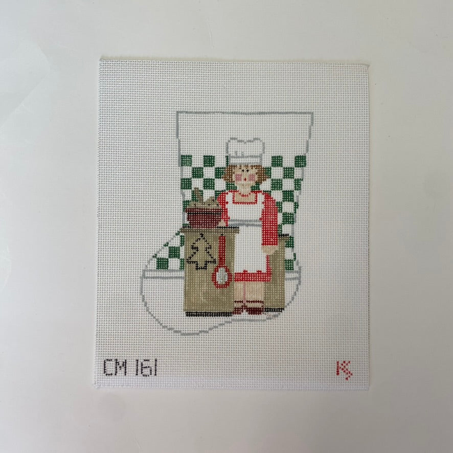 Mrs. Claus Chef Mini Sock Canvas