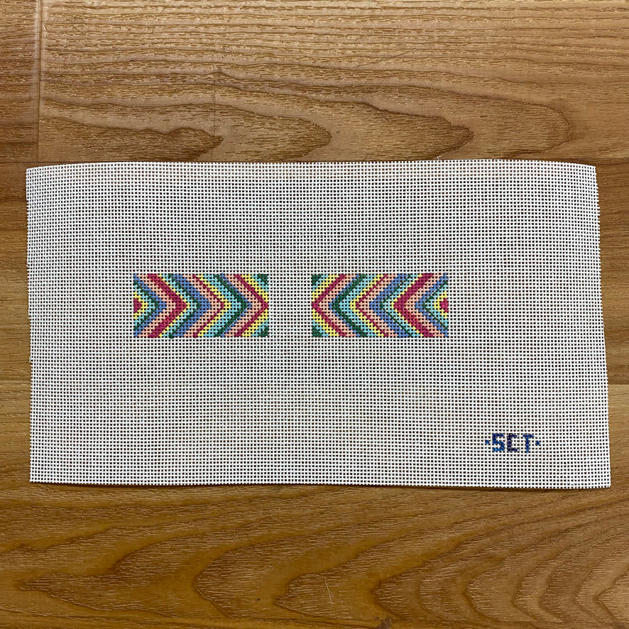 Multicolored Chevron Apple Watch Band Canvas