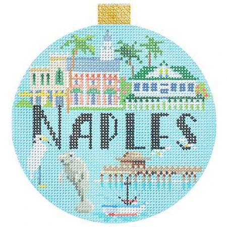 Naples Travel Round Canvas