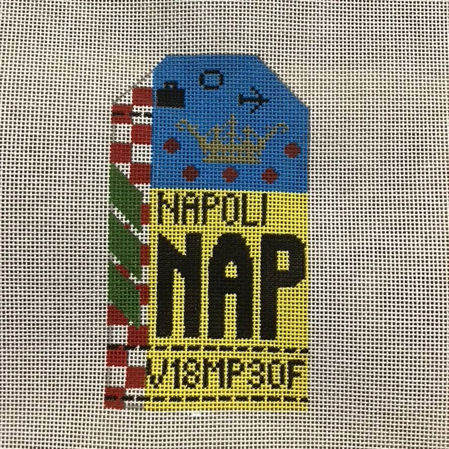 Napoli Vintage Travel Tag Canvas
