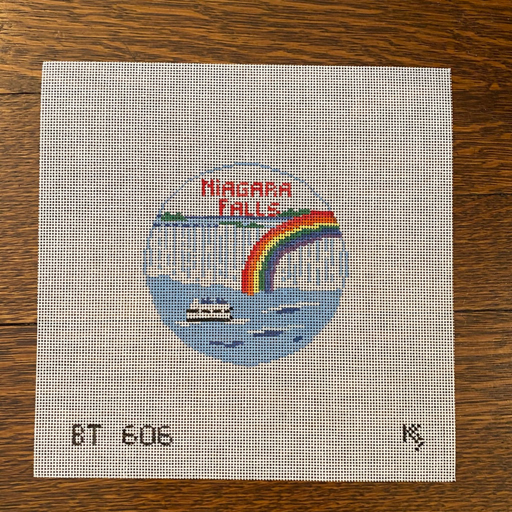 Niagara Falls Travel Round Canvas