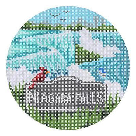 Niagara Falls Travel Round Canvas