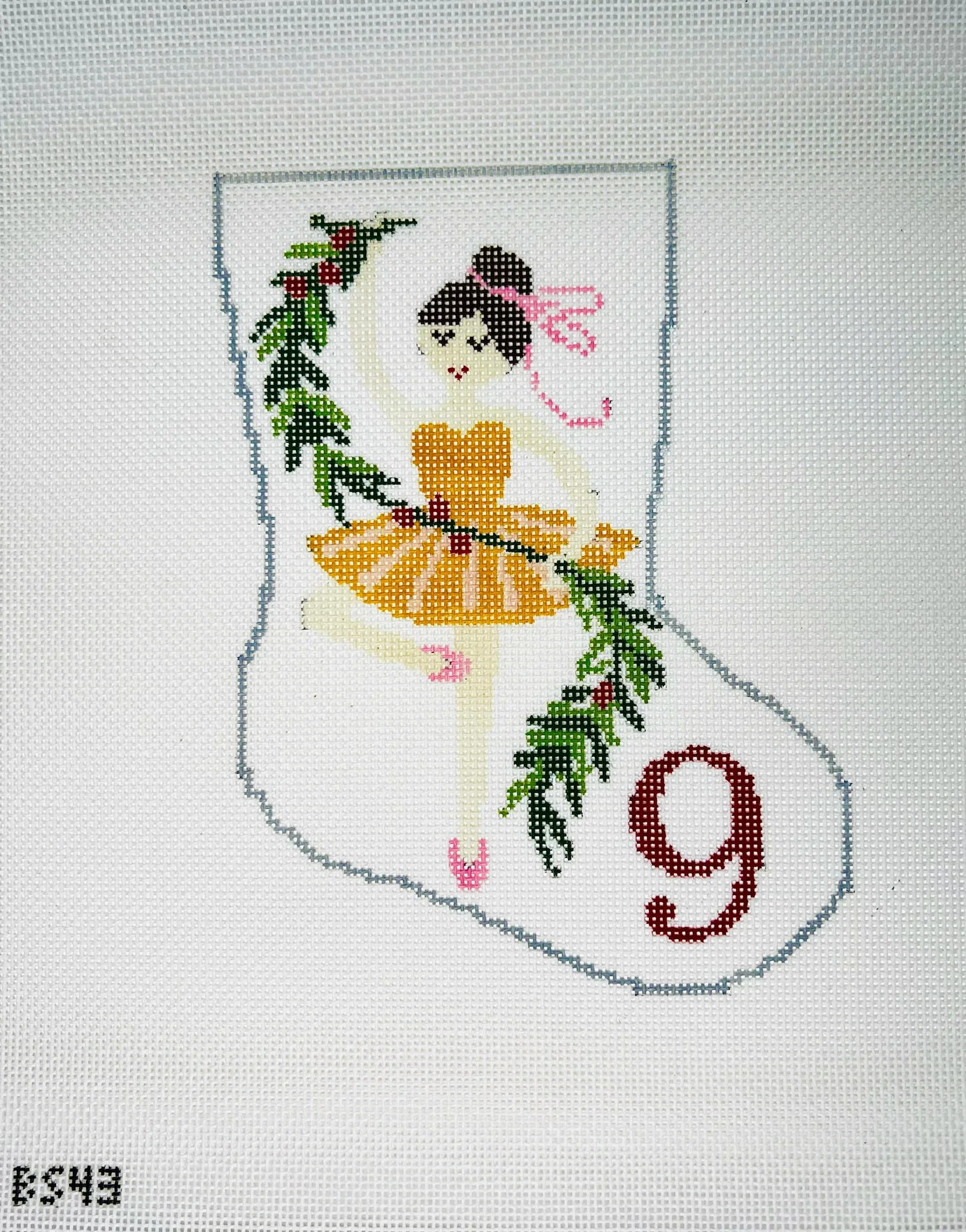 Nine Ladies Dancing Ornament Sized Bauble Stocking Canvas