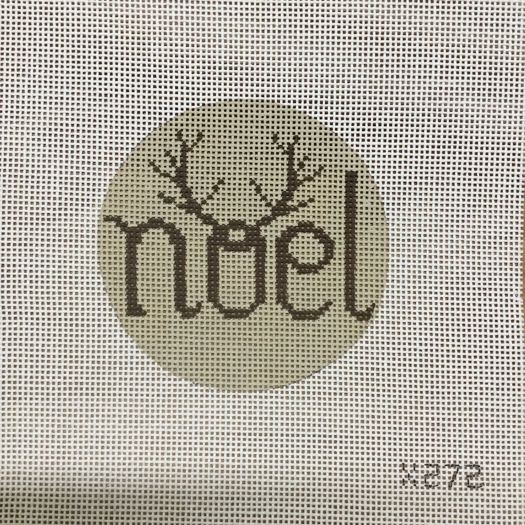 Noel Antlers Round Canvas