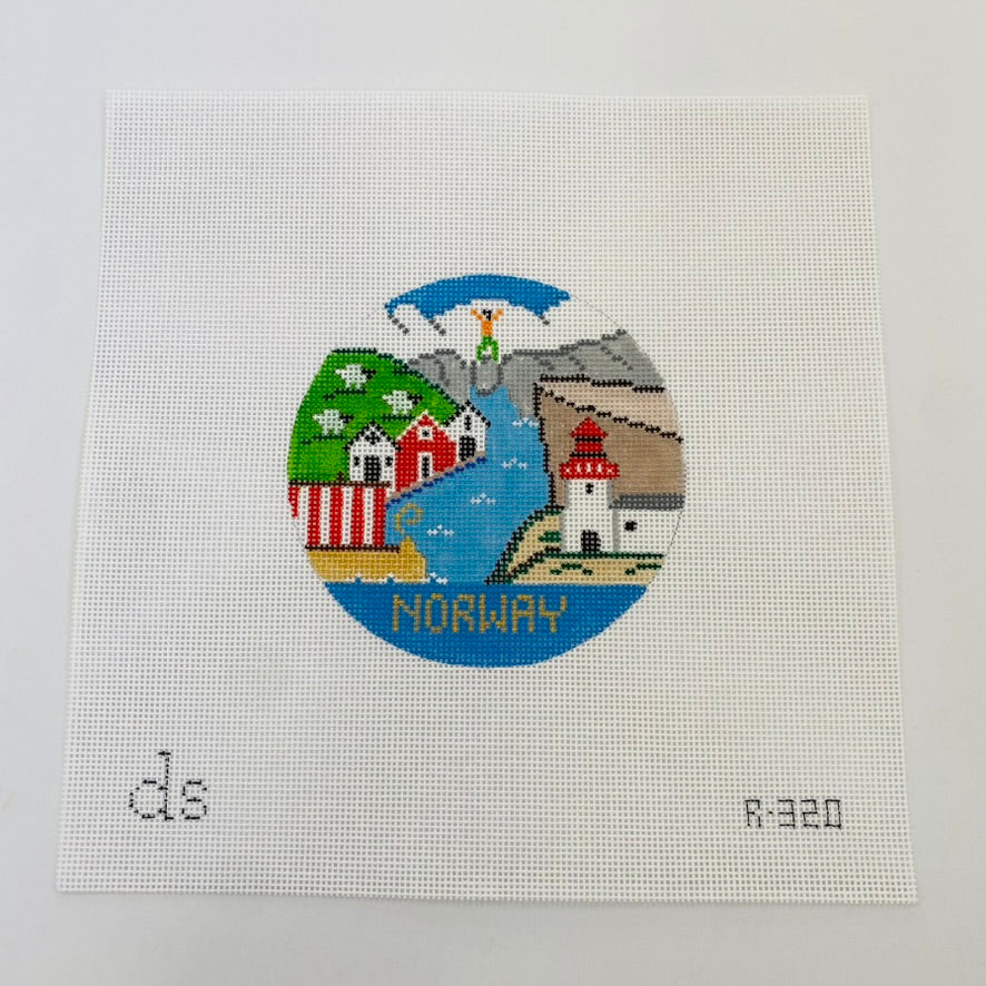 Norway Travel  Round Canvas