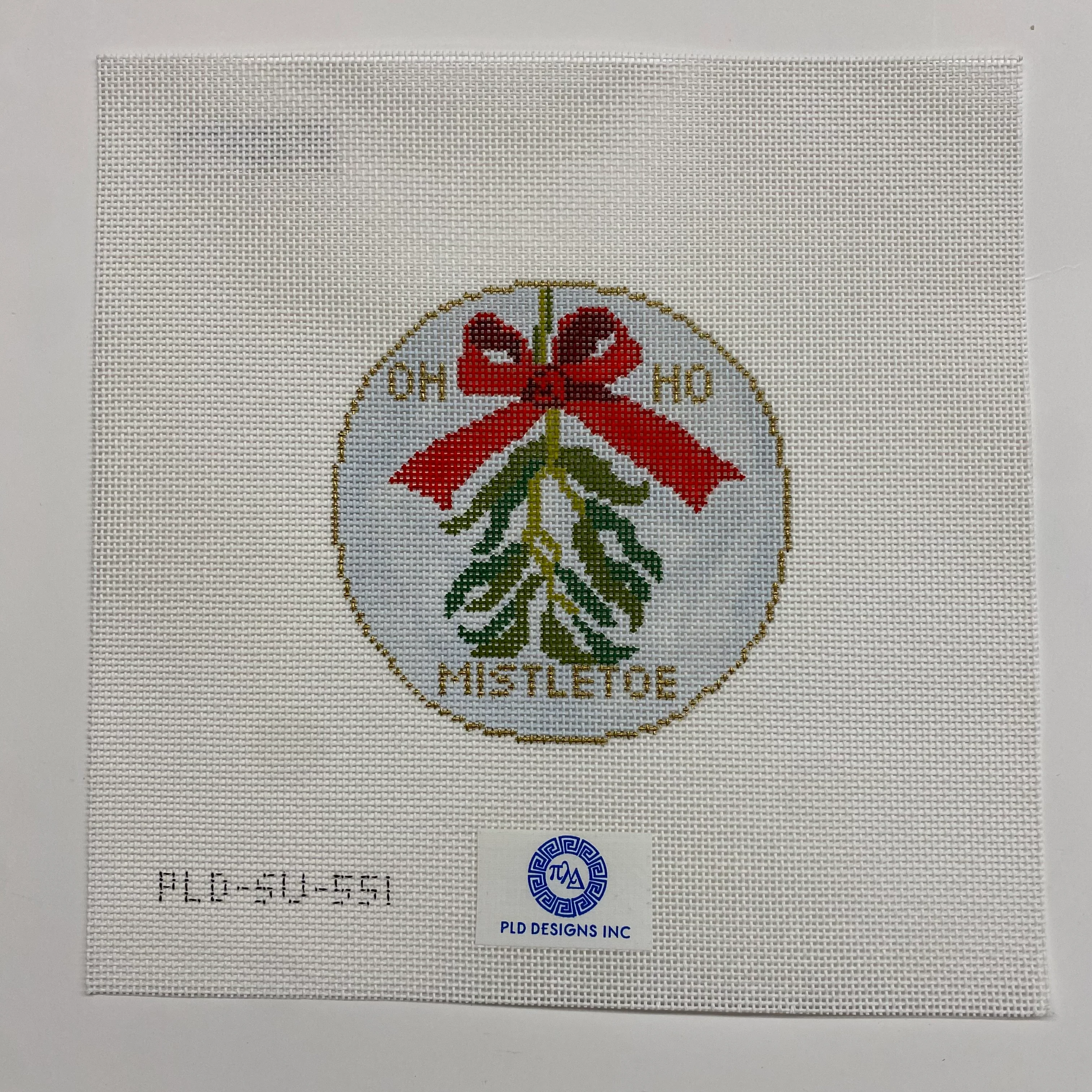 Oh Ho Mistletoe Ornament Canvas
