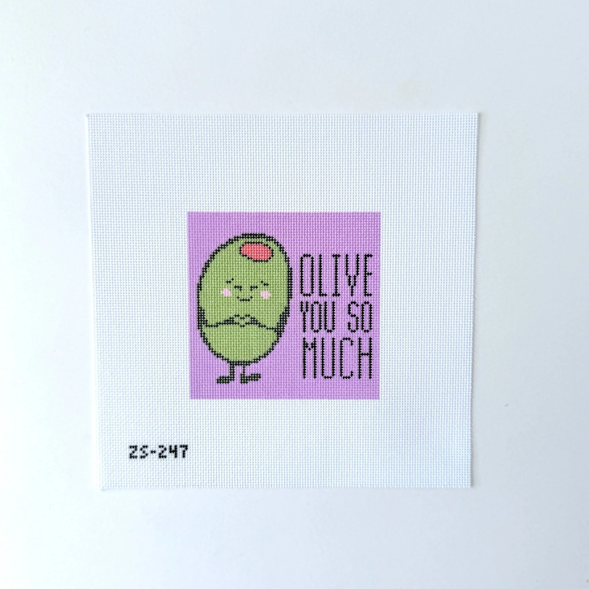 Olive You So Much Needlepoint Canvas