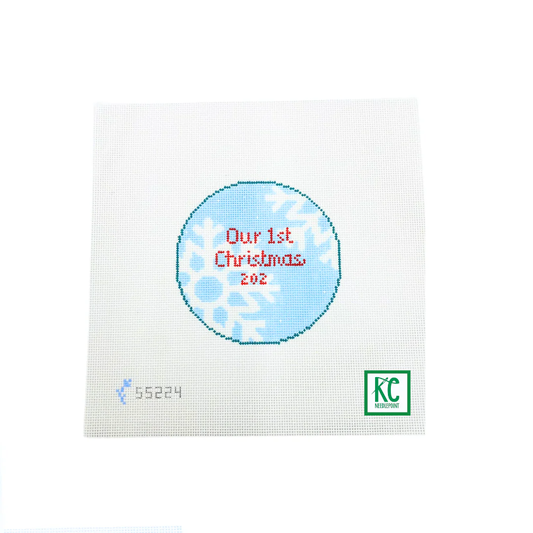 Our First Christmas Snowflake Canvas