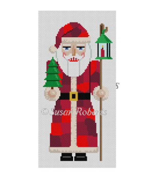 Patchwork Santa Nutcracker Canvas