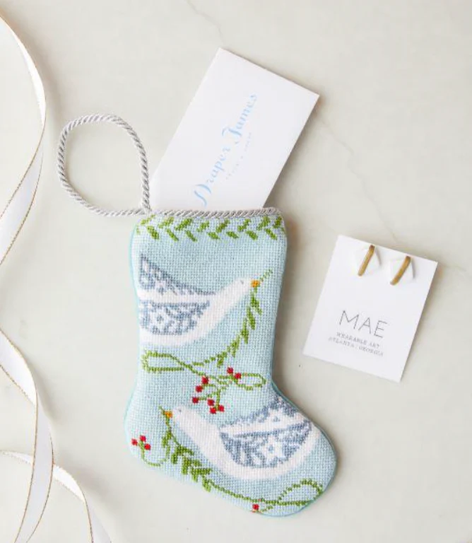 Finished Bauble Stocking: Peace on Earth Blue - Image 3