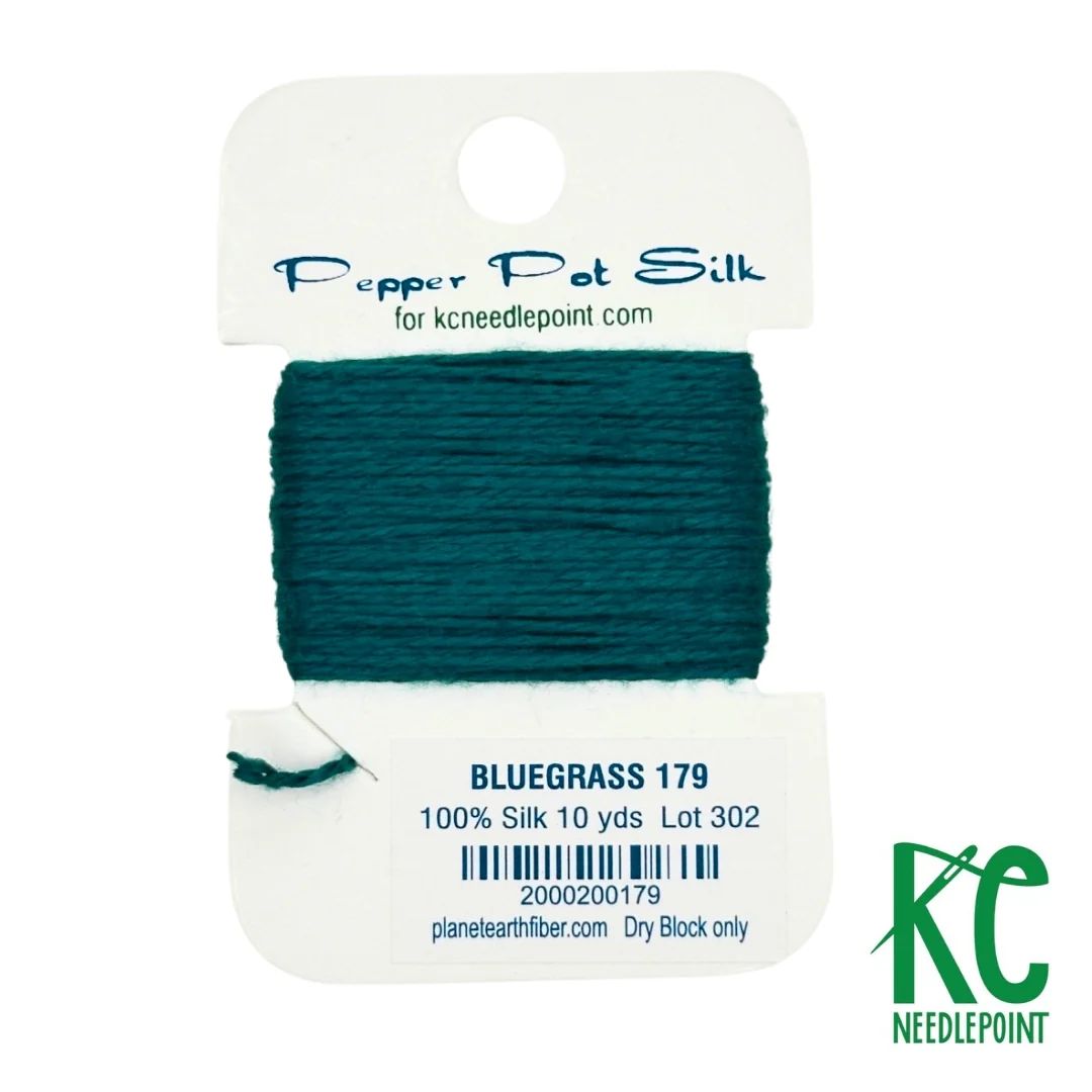 Pepper Pot Silk Card 179 Blue Grass