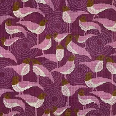 Perch Plum Needlepoint Canvas