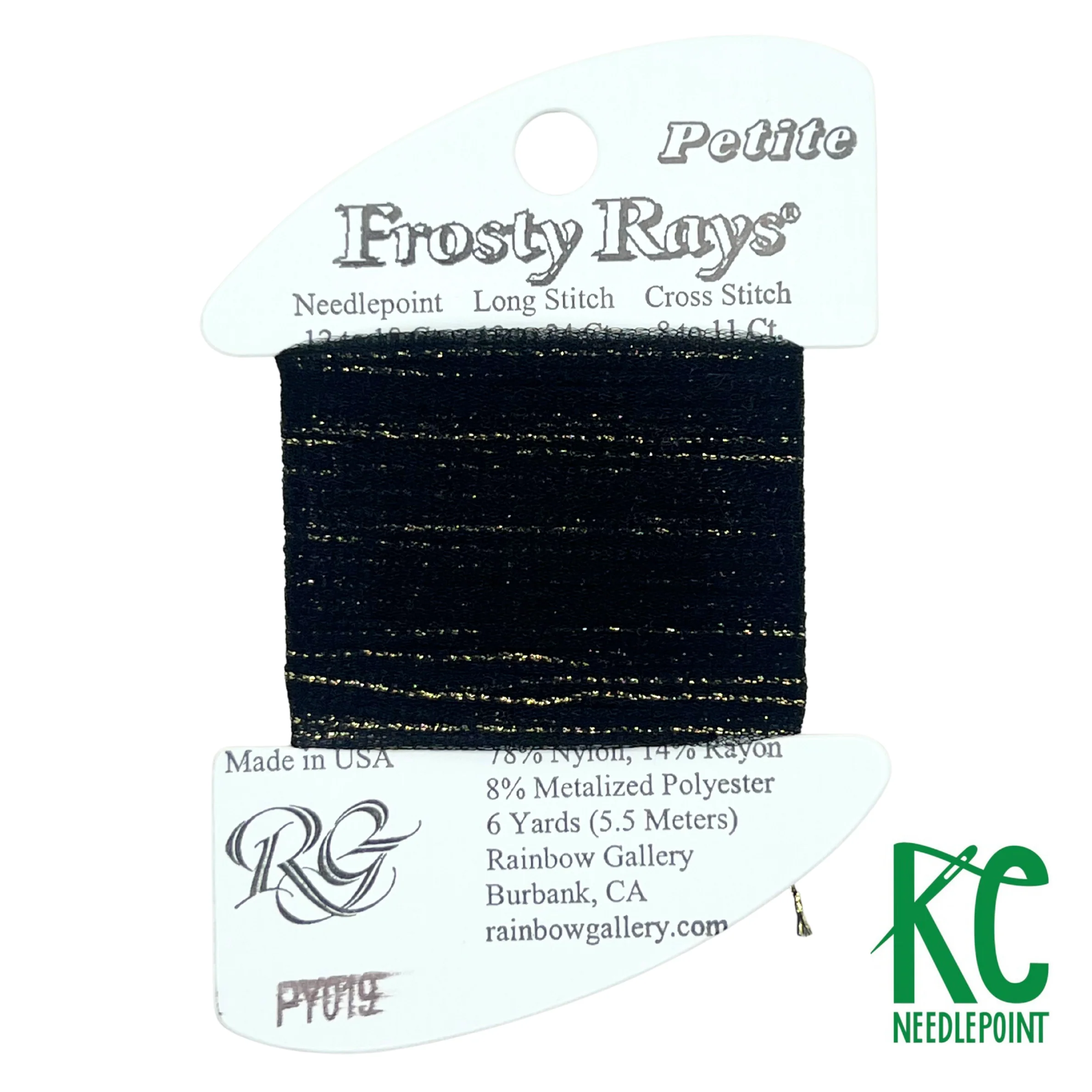 Petite Frosty Rays PY019 Black Sparkle