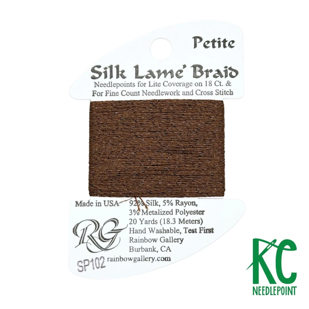 Petite Silk Lamé Braid SP102 Warm Brown