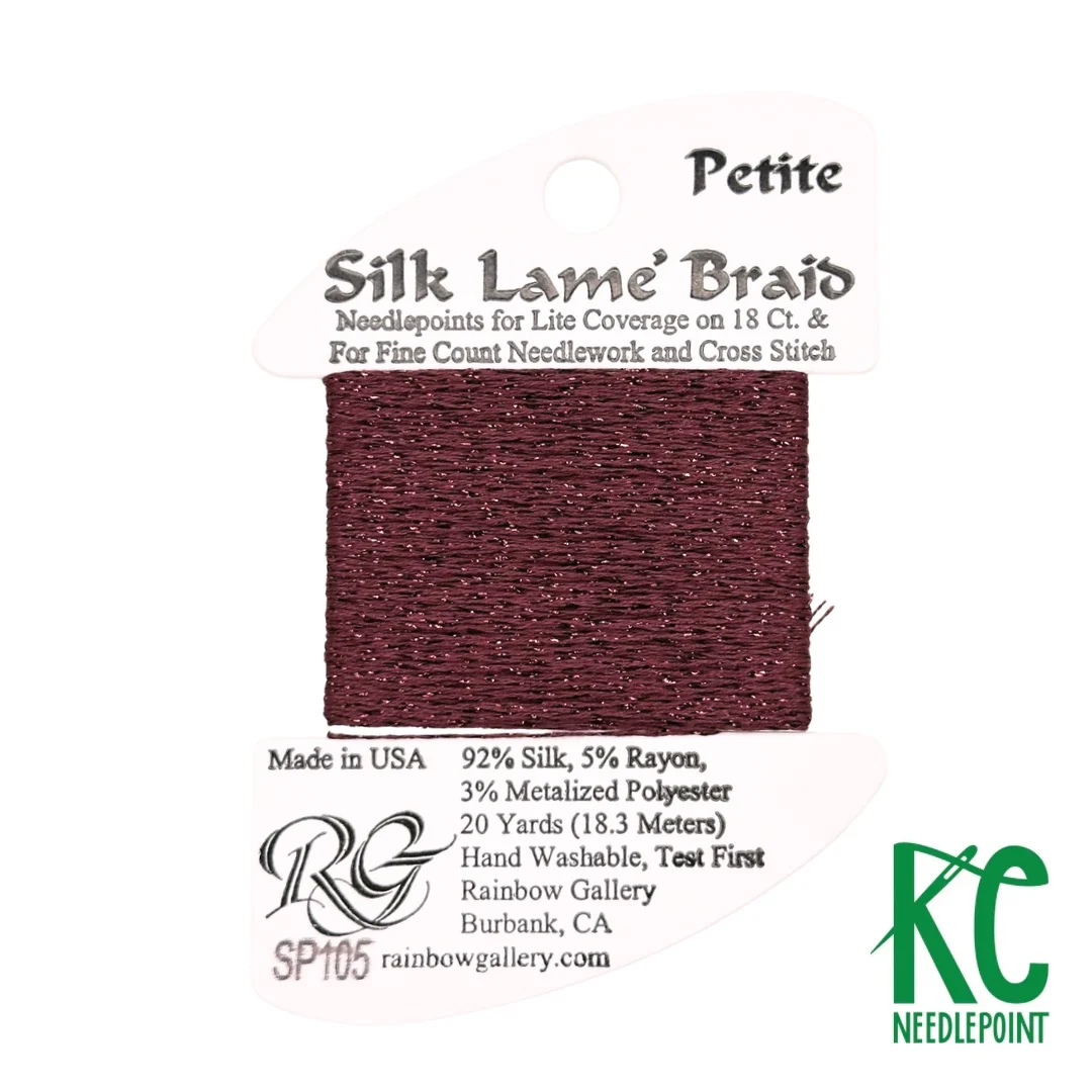 Petite Silk Lamé Braid SP105 Wine