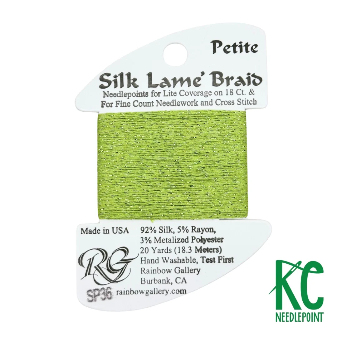 Petite Silk Lamé Braid SP36 Chartreuse
