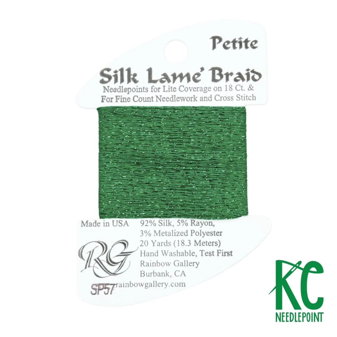 Petite Silk Lamé Braid SP57 Christmas Green