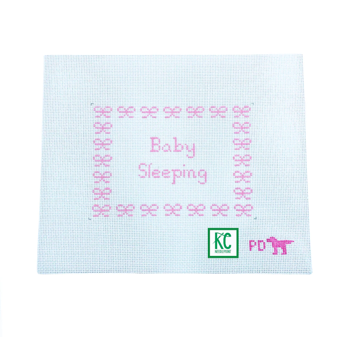 Pink Bows Baby Sleeping Canvas