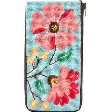 Pink Flowers Eyeglass Case Kit