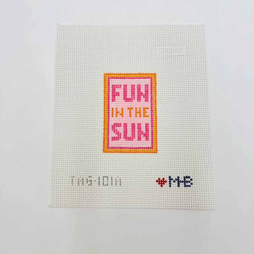 Pink Fun in the Sun Bag Tag Canvas