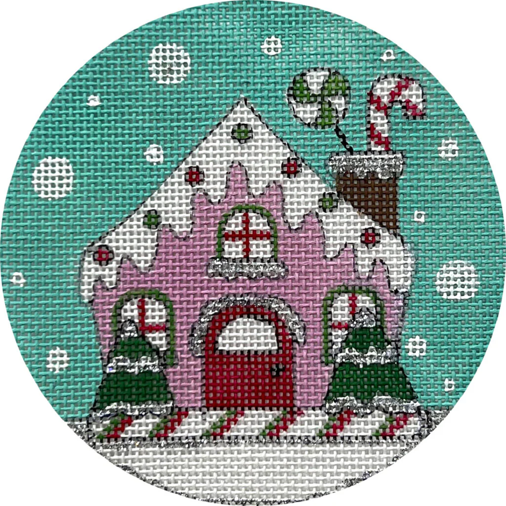 Pink Gingerbread House Canvas