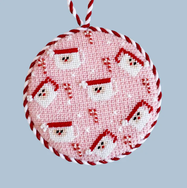 Pink Santa Mug Round Canvas - Image 2