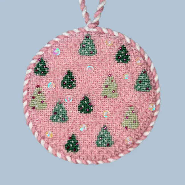 Pink Trees Round Canvas - Image 2