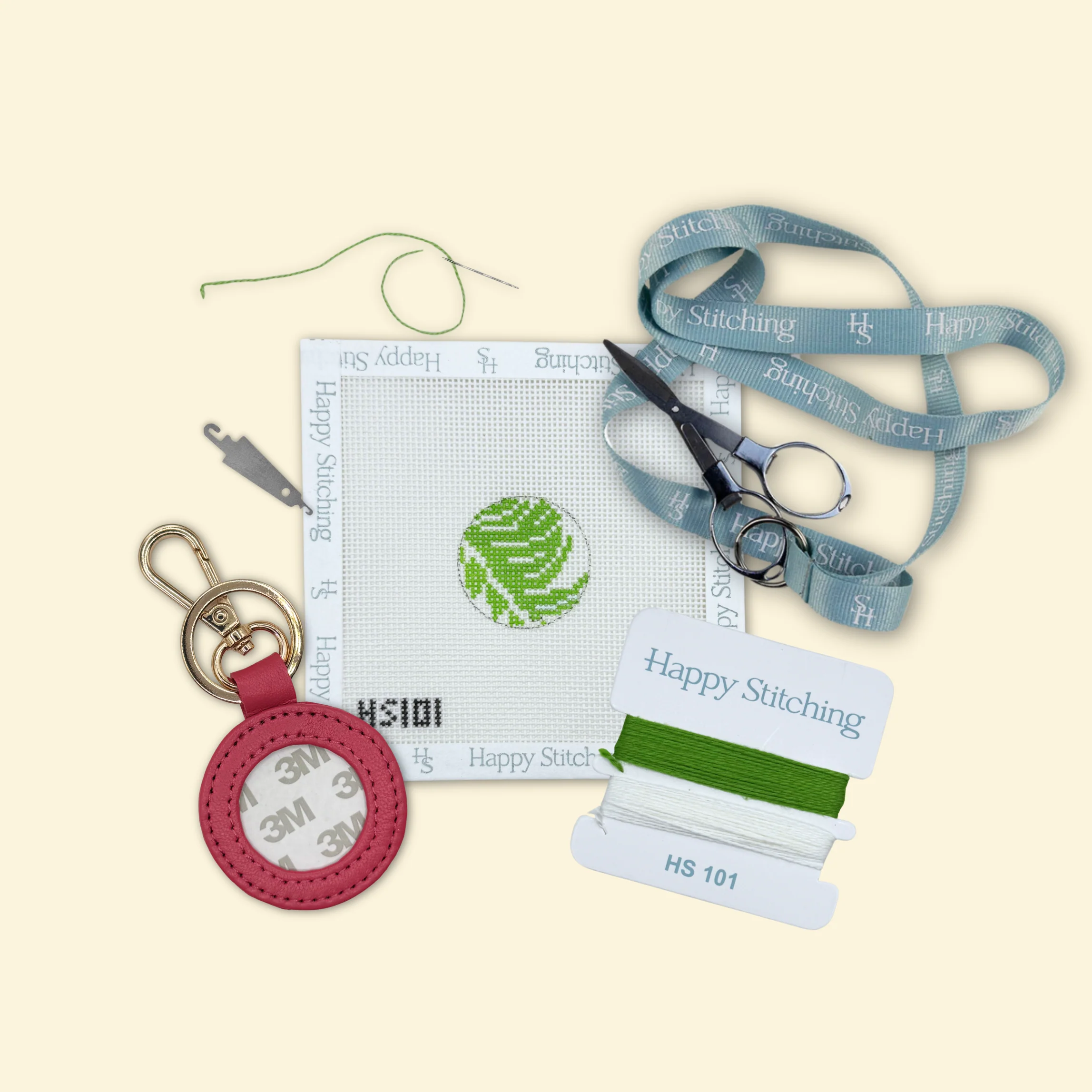 "Pocket Palm" Happy Stitching All-In-One Key Fob/Bag Tag Kit