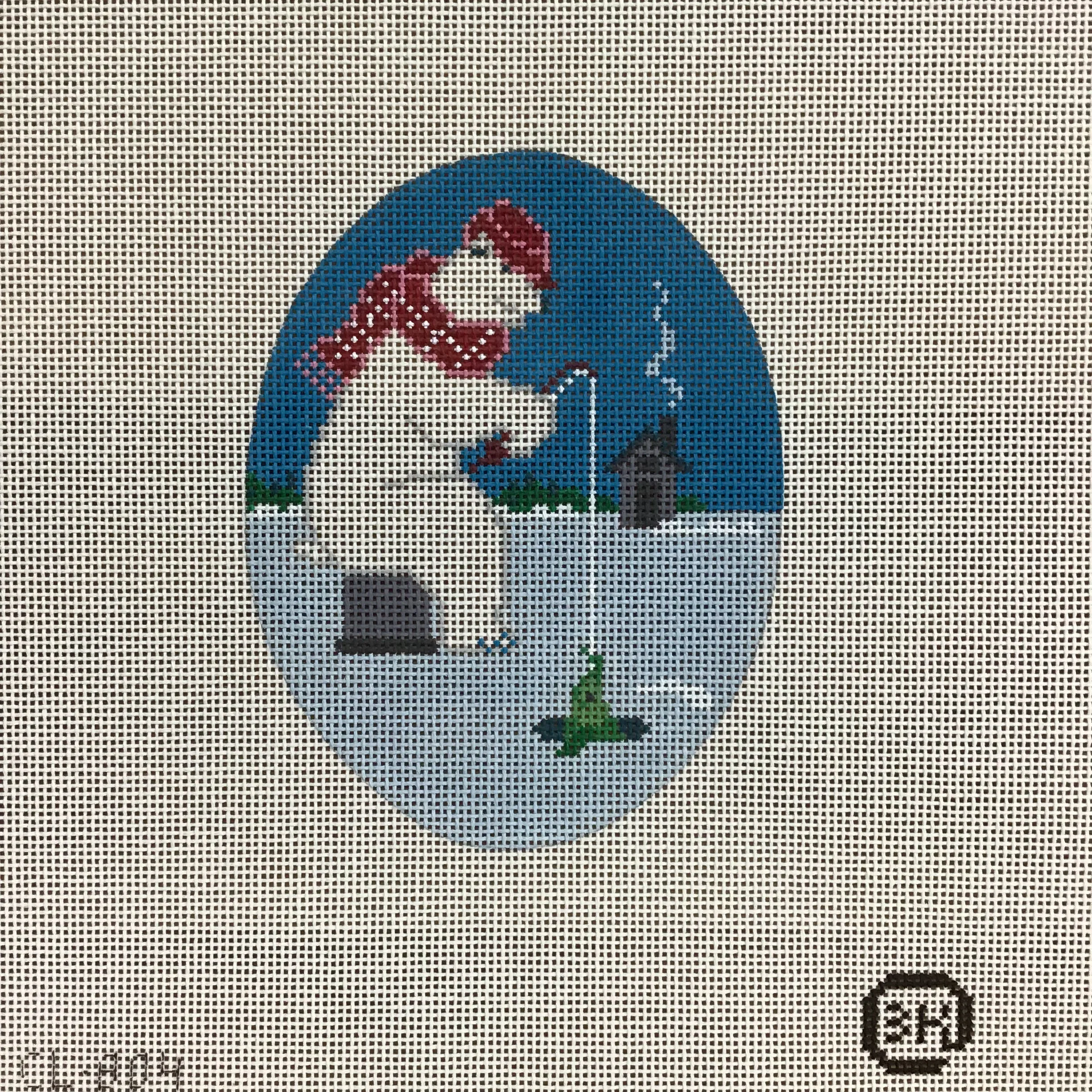 Polar Bear Ice Fishing Canvas