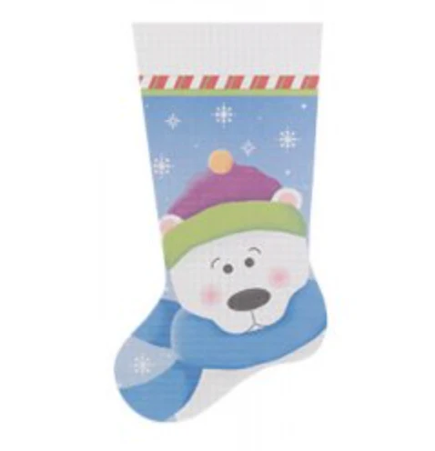 Polar Bear Stocking Canvas