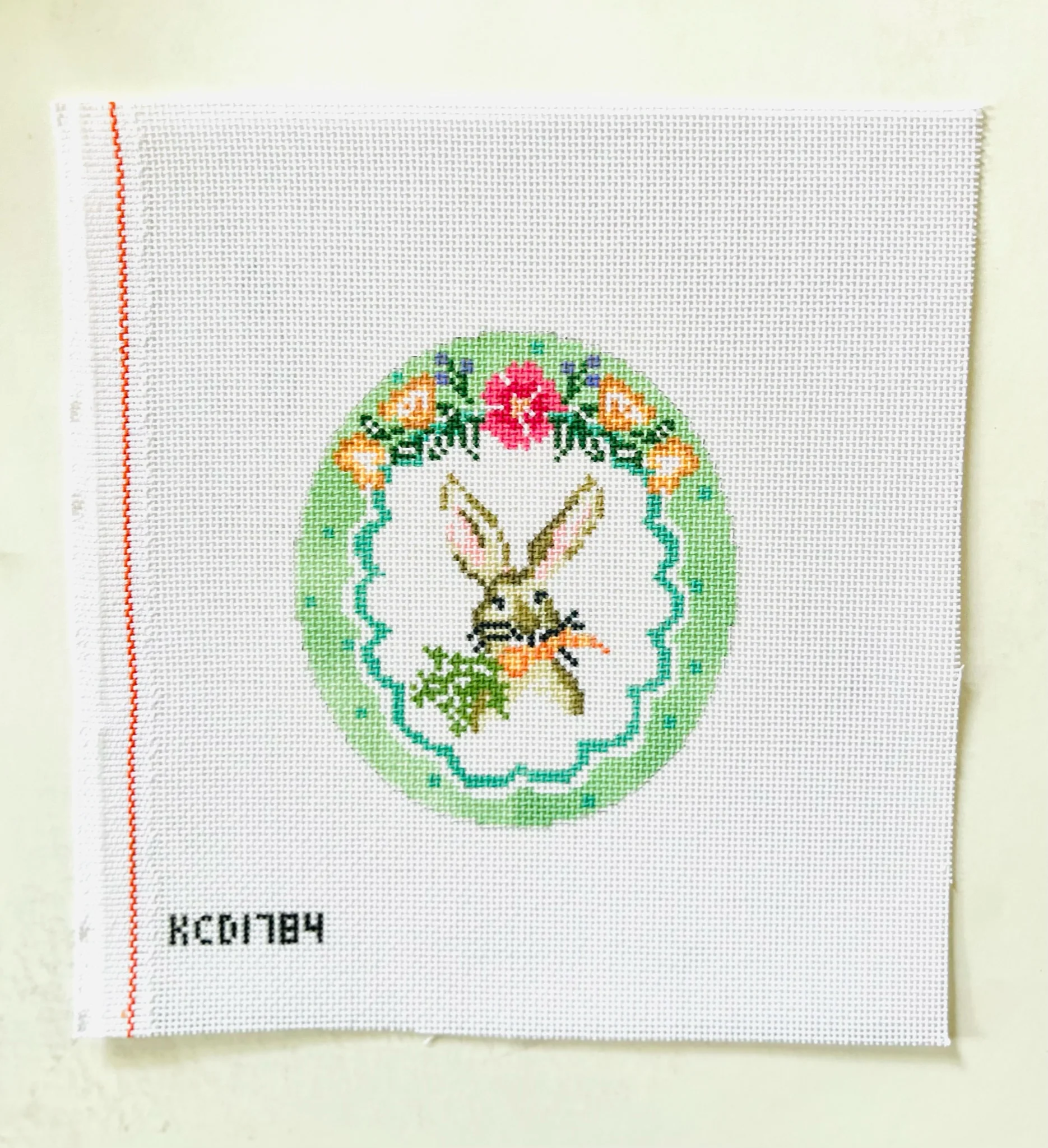 Polka Dot Easter Vignette Bunny Oval